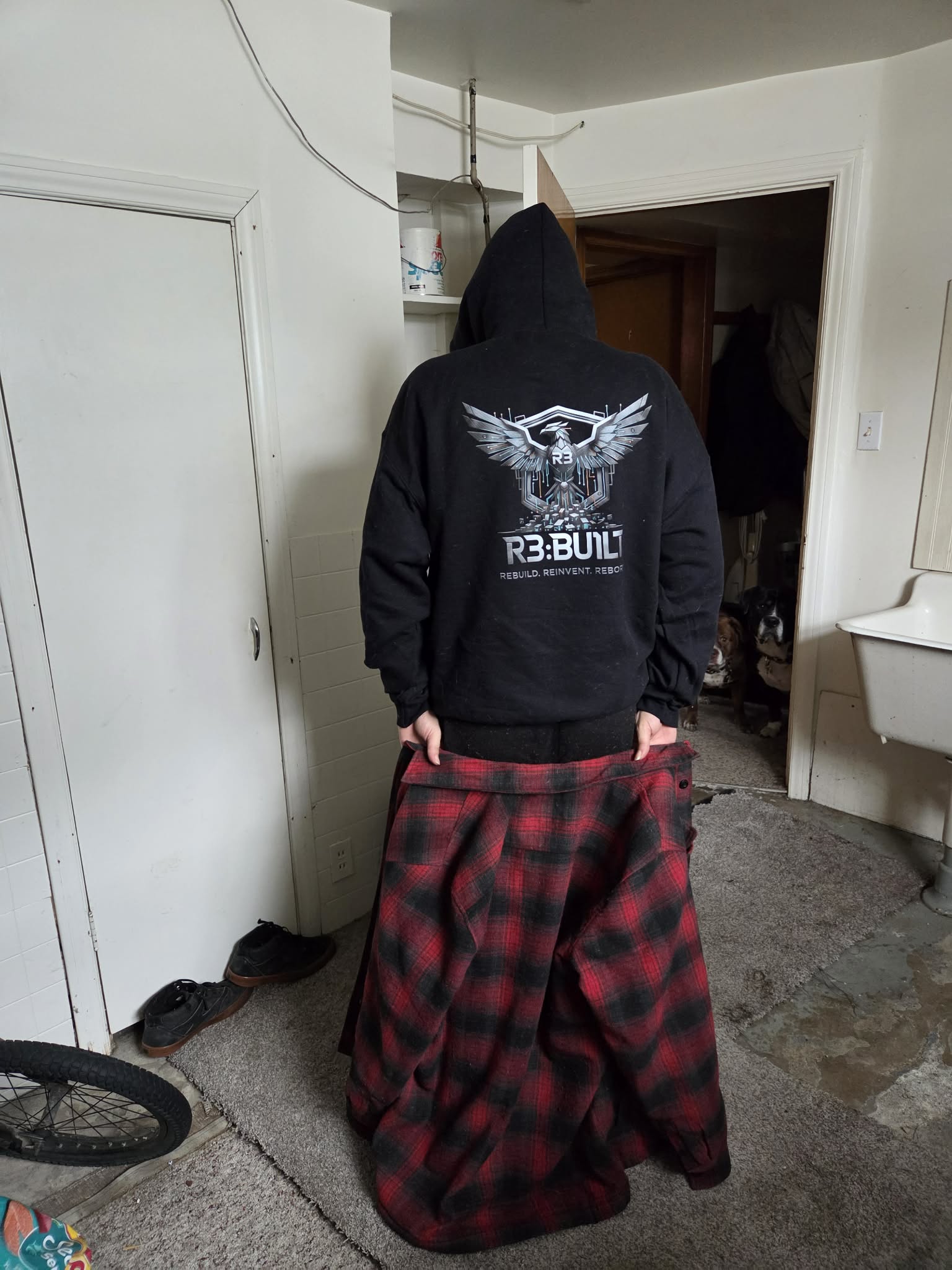 R3:BU1LT Unisex Hoodie - Phoenix Crest Design