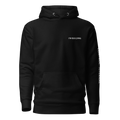 Black hoodie with I'm Building text on front left chest.