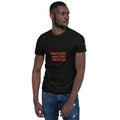 PRESSURE WAS THE PROCESS Black t-shirt front: industrial strength statement. REBUILD Series.
