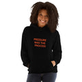 PRESSURE WAS THE PROCESS Black hoodie front: bold statement text. REBUILD Series

