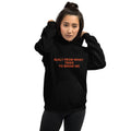 BUILT FROM WHAT TRIED TO BREAK ME Black hoodie front: bold statement text. REBUILD Series